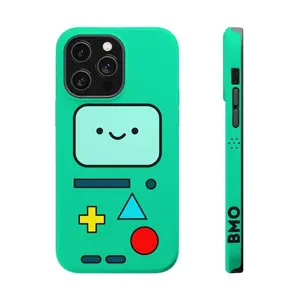 Cute Adventure Time BMO Fan Art Magnetic Tough Case, Phone Cover for Cartoon Network Fans, Durable Protective Magsafe Case, Funny Accessory