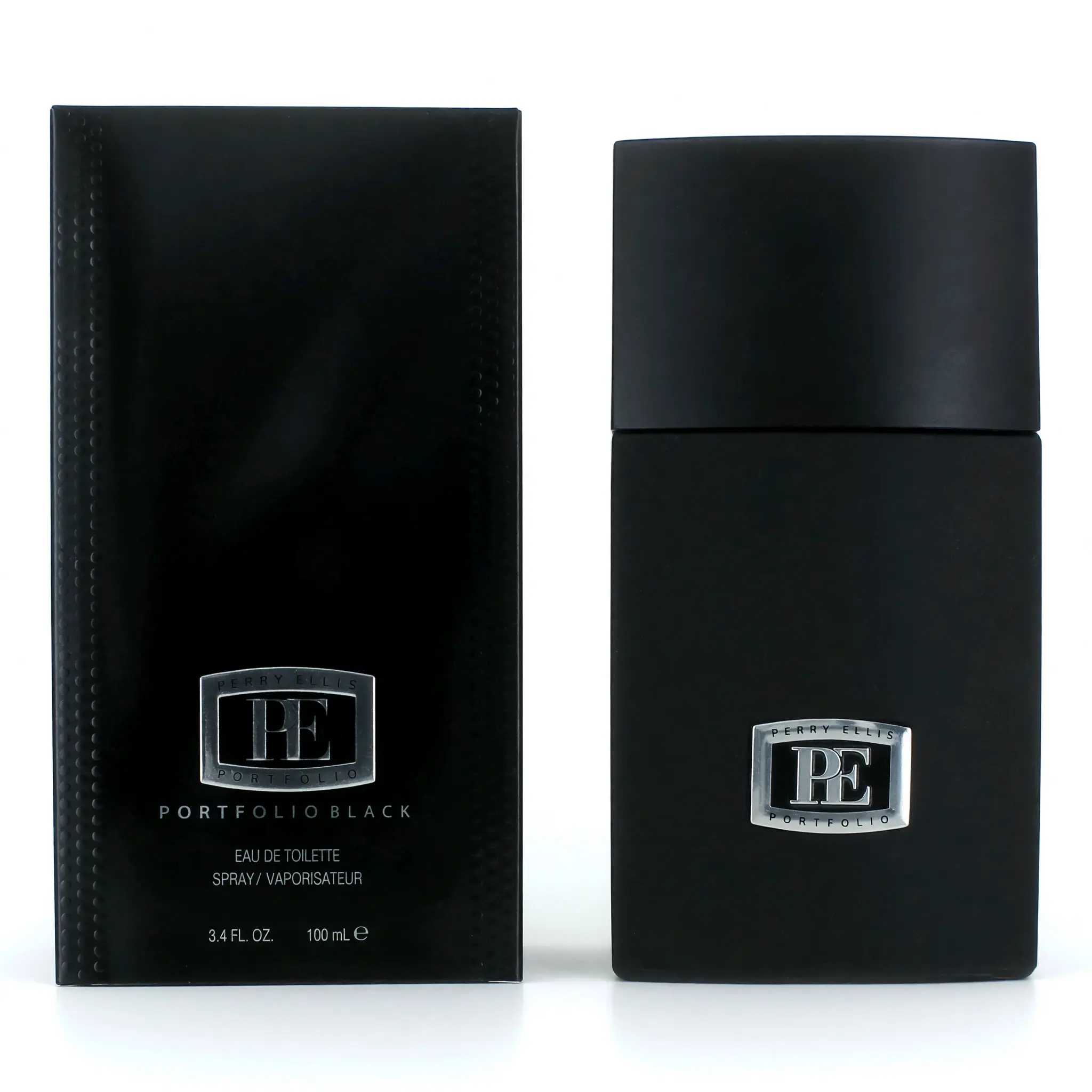 Perry Ellis Portfolio Men's Black Vanilla Scent EDT Spray - 3.4 oz, Infused with Bourbon, Benzoin, Ginger Tonka Bean & White Cardamom