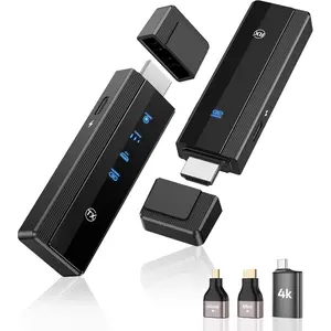 2026 Upgraded  HDMI Transmitter and Receiver 328FT/100M, 4K Decode & 1080P 60Hz Zero Latency, 5G/2.4G Dual Band, HDMI Extender Display for Video/Audio to  from Laptop/TV Box
