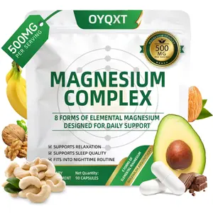 8 in 1 Magnesium Complex | 500mg for Better Sleep & Relaxation500mg Magnesium Complex Supplement - 90 CaTired of Waking Up Tired? Try This 8-Form Magnesium Tonightpsules