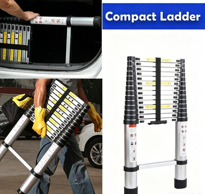 20.6 ft Telescoping Ladder with Non-Slip Design, Portable Collapsible Ladder for Home, RV Attic, and Outdoor Use