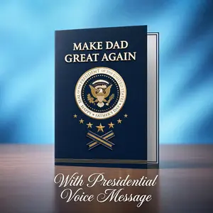 Make Dad Great Again - Funny Father's Day Talking Card -Plays Automatic Roast Comedy Greeting Card - Funny Father's Day Gift For Dad - Perfect Gift for Dad,Grandpa