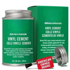 Adhesives Vinyl Contact Cement, Glue 4oz , Fast-Drying Repair Adhesive for Pools, Inflatables, PVC, Air Mattresses, PVC Pipes, Tarps, , Rafts, holstery  Bond, Cement
