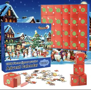 1008-Piece Santa's Workshop Jigsaw Puzzle - 24-Section Christmas Advent Calendar, Adult Puzzle for Home Decor & Gifts