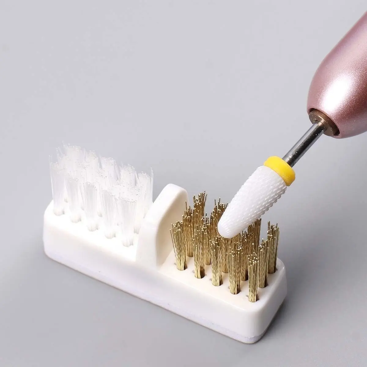 Nail Drill Cleaning Brush, Nail Drill Bit Cleaning Brush, Soft Bristles Cleansing Manicure Supplies Nail Art Nail Care Tool for Home & Salon Use, Nail Care Product