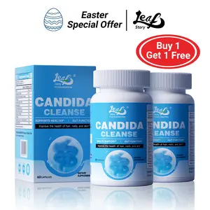 【Pure Path Gut Wellness Bundle】LeafStory Candida Balance For Women & Men, Oregano & Caprylic Acid Gut Health, Herbal Supplement Digestive & Intestinal Health Support, Flora Balance For Gut Health, 60 Capsules-S1