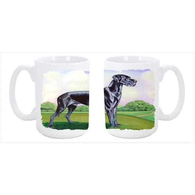 Great Dane Dishwasher Safe Microwavable Ceramic Coffee Mug 15 oz.
