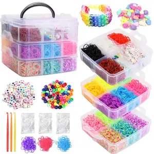 5000pcs Rubber Bands Set, Braided Rubber Bands for DIY Friendship Bracelet Making Kit, Handmade Craft Kit, Holiday Gift