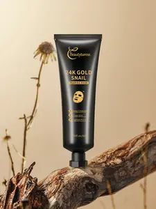 24K Gold Snail Peel Off Mask Deep Cleansing Brightening & Hydrating Face Mask for Smooth Glowing Skin