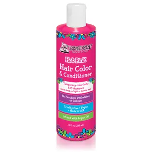 Piggy Paint Hot Pink Hair Color & Conditioner 8oz - Fun Temporary Color