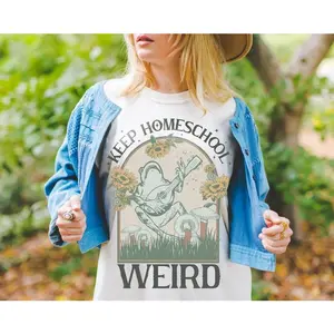 Keep Homeschool Weird Mom Shirt Homeschooling Mom Gift for Homeschool Mama Mothers Day Gift Crunchy Mama Cottagecore Shirt 3K Homeschool