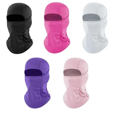 Yeomoo 5-Pack Adults' Acrylic Cooling Balaclava Neck Face Covering - Outdoor Sports Sun Shield Face Mask, Neck Gaiter Headwear for Work