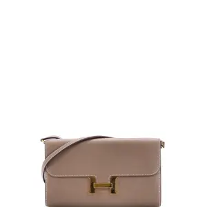 Pre-owned HERMÈS Leather Clutches & Wristlets Hermes Constance To Go Wallet Evercolor by Rebag