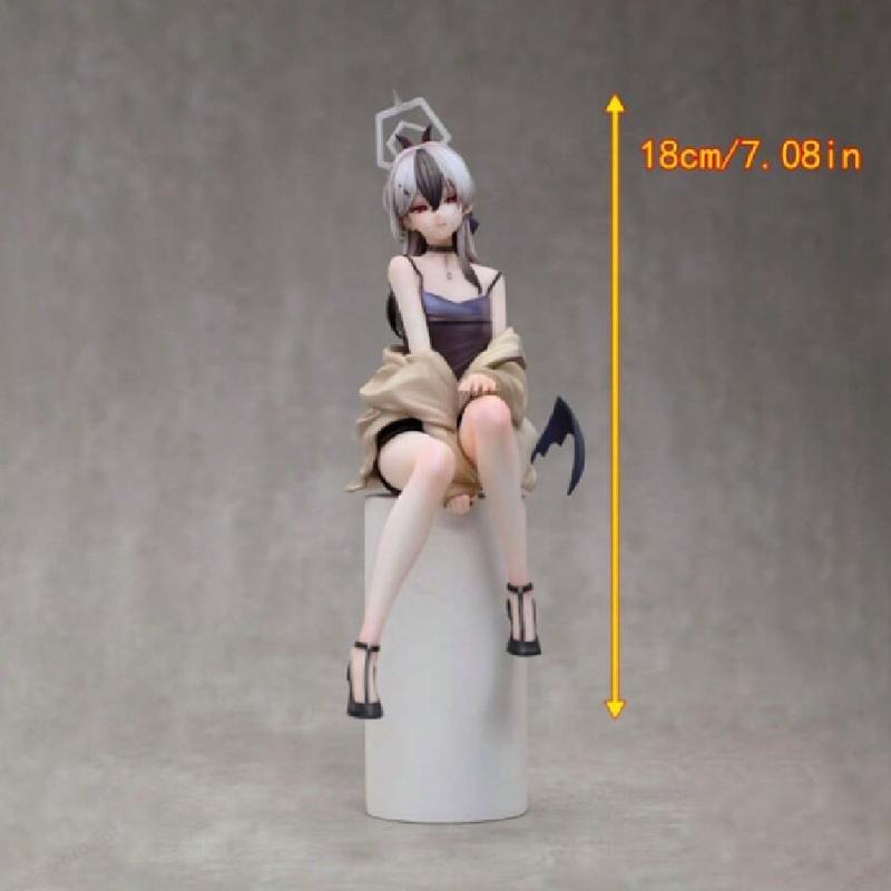 Anime Character Collectible - Adult Theme PVC Statue, Japanese Sitting Pose Figurine for Gamers, Durable Decorative Piece for Collectors, Perfect Gift for Ages 18+