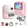 【tiktokshopbacktoschool】Kids Instant Print Camera (with 3 Rolls of Paper), 2.4" LCD Screen, Rechargeable 1080P Pocket Camera, 12MP Photos, Thermal Paper Printing (No Ink Needed), Birthday Gift for Boys & Girls, Portable Lens Camera