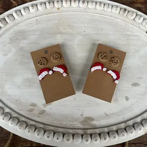 Christmas clay earrings