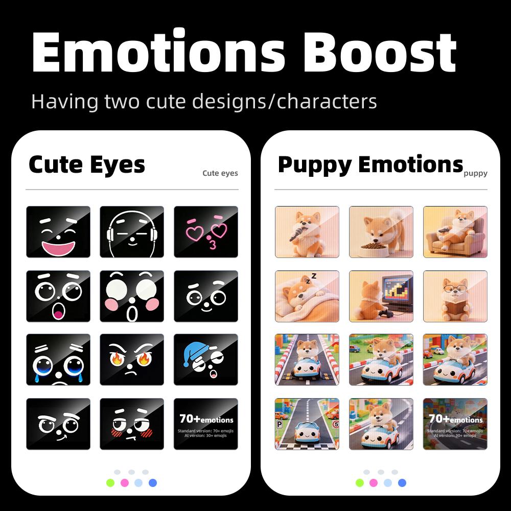 AI Smart Car Robot Companion - Interactive Electronic Pet with 70+ Emotions, Voice Chat & Car-Status Sensing, Educational Desktop Toy for Kids & Drivers