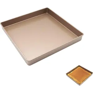 11 Inch Square Cake Pan, Deep Size Baking Pan Nonstick Cookie Sheet Brownie Cake Pa Toaster Oven Pans Bakeware, Easy Clean & Food Safe - Send Goods From Local Warehouse