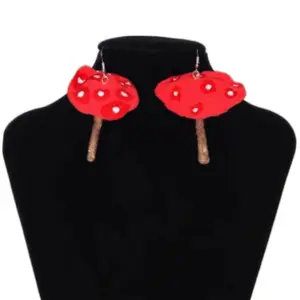 Red Mushroom Earrings