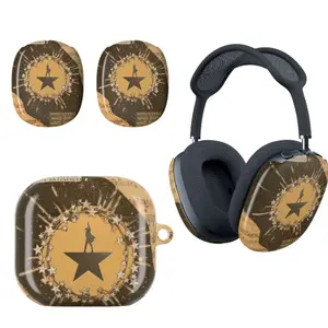 Hamilton Musical Inspired AirPods Case - Vintage Aesthetic Founding Father Star Silhouette - Alexander Hamilton Theater Fan Gift - Protective Hard Shell Cover for AirPods Pro 2, 1st & 3rd Gen - Music Lover Accessories
