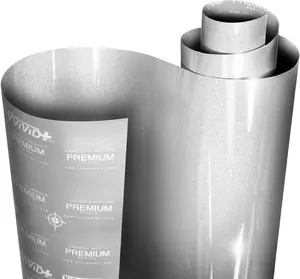 + Ultra Gloss  Metallic Vinyl  Wrap   Replacement Film Roll with Nano Air Release Technology, Stretchable Protective Cap Liner, Self Adhesive, Indoor Outdoor (3ft x 5ft)