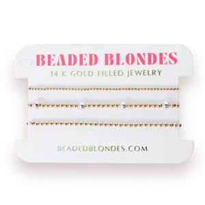 Dainty Everyday Bracelet Stack in Mixed Metal (Set of 3)