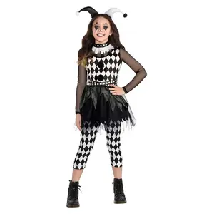 Girl's Punky Jester Costume