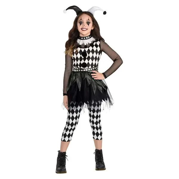 Girl's Punky Jester Costume
