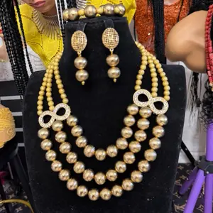 LUXURY TRADITIONAL CORAL BEADS Necklace, Earrings & Bracelet Set, Nigerian Wedding African Beads, Bridal Jewelry