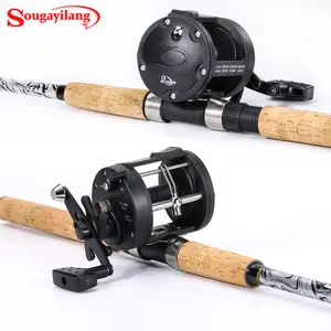 Sougayilang Offshore Fishing Rod and Reel Set, M/MH Action Jigging Fishing Rod and 3000/4000 Series Trolling Reel for Boat Fishing Saltwater Fishing