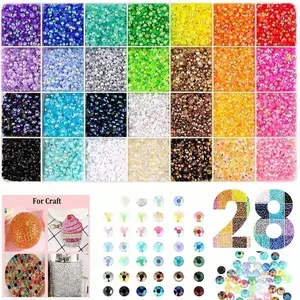 32000pcs 3mm Large Capacity DIY Crystal Art Decoration Kit, Mixed Colors Flatback Gems With Precision Tweezer For Customizing Water Bottles, Clothing, Sunglasses, Bags & Jewelry Making, Essential Sparkle Supplies For DIY Projects & Creative Handcrafting