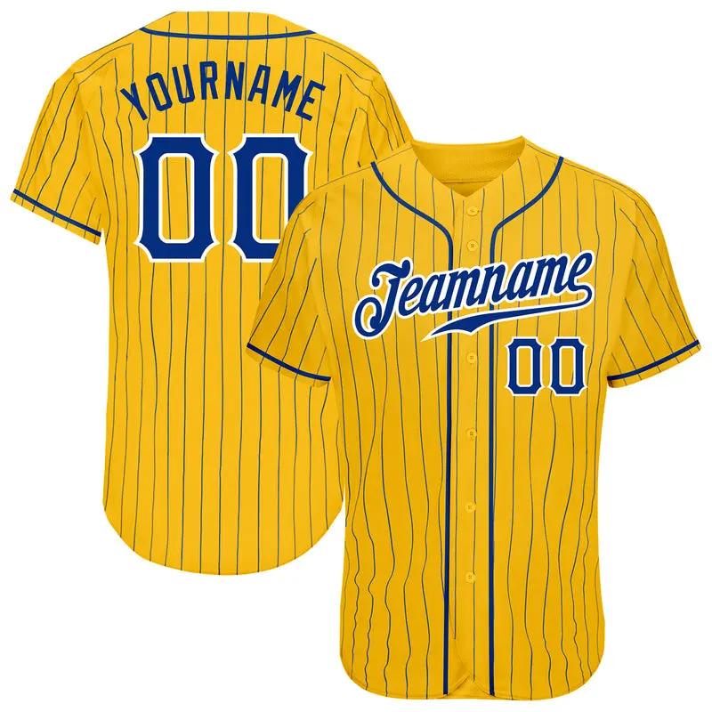 Personalized Banana Baseball Jersey, Custom Name Number Team , Yellow Navy White Pinstripe Custom Jersey for Men Women Youth Kid, Game day Oufit for Fans