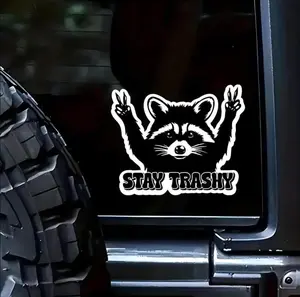 Cartoon Raccoon Car Sticker, Waterproof Vinyl Sticker for Car, Laptop, Phone, Motorcycle, Truck Accessories