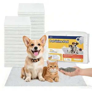 50/100Pcs Pet Training Pads, 5 Layer Leak Proof Super Absorbent 22 Inch Square Disposable Puppy Pads Universal for Dogs and Cats