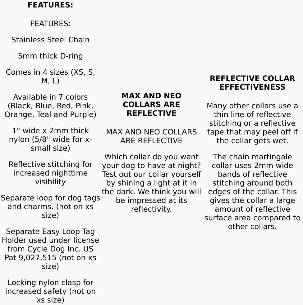 Max and Neo Stainless Steel Chain Martingale Collar - We Donate a Collar to a Dog Rescue for Every Collar Sold (Medium, Pink) Max and Neo