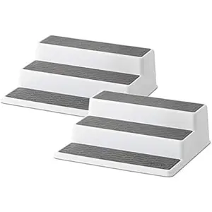 Grey 2 Non-Skid 3-Tier Spice Rack Organizer for Pantry, 2-Pack, 10-Inch Lifetime Brands Inc.