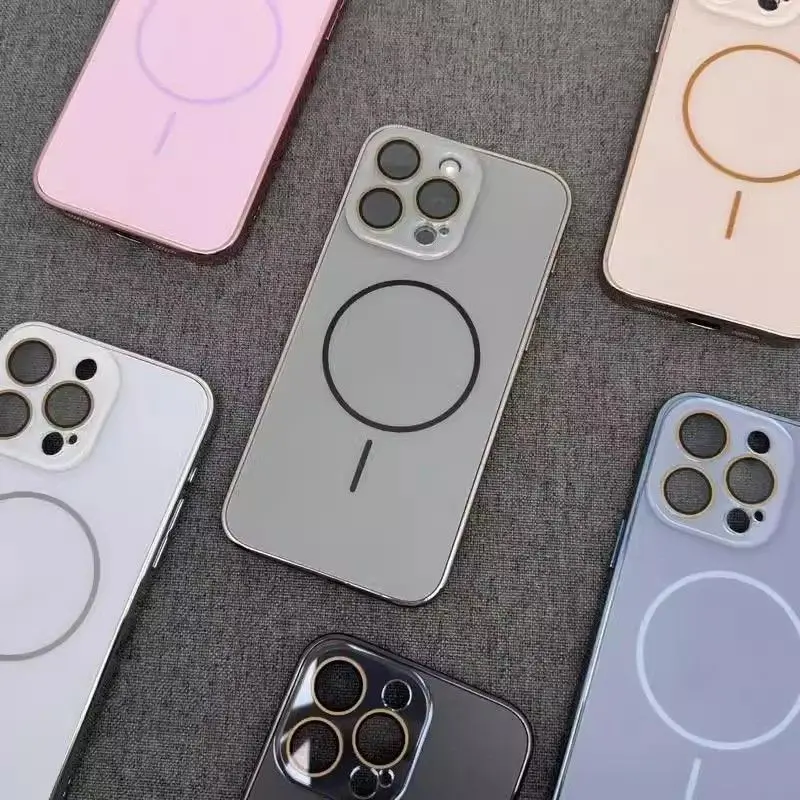 MagSafe Magnetic Case Cover Compatible With iPhone16 Pro Max 15 14Plus 13 12 11 Pro Max Matte Shockproof Protection Casing Phonecase protection All inclusive lens film