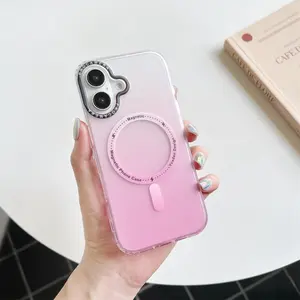 For iPhone 16 Pro Max Gradient Aurora Slim Matte Magnetic Case For iPhone 11 12 13 14 15 16 Pro Max Plus Mini Shockproof Cover