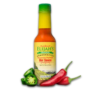 Elijah's Xtreme Roasted Cayenne & Jalapeño Pepper Sauce - Mild Heat, Fire-Roasted Pepper Blend, All Natural, Vegan, Gluten Free, 5 oz Bottle