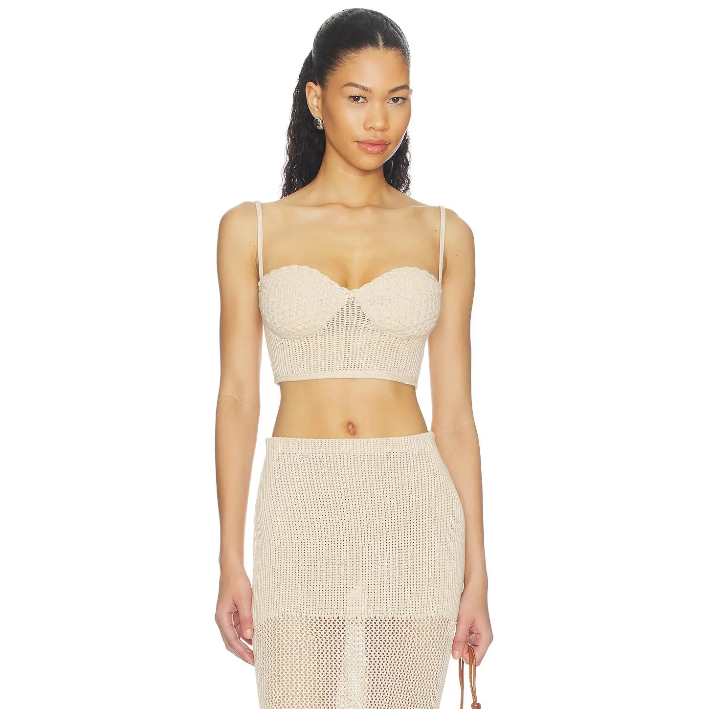 Lovers and Friends Emmalee Pointelle Bralette in Cream