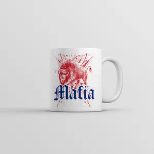 Buffalo Mafia Mug Funny Awesome Football Graphic Coffee Cup - 11oz Funny Coffee Mugs Ceramic Printed Drinkware Cup