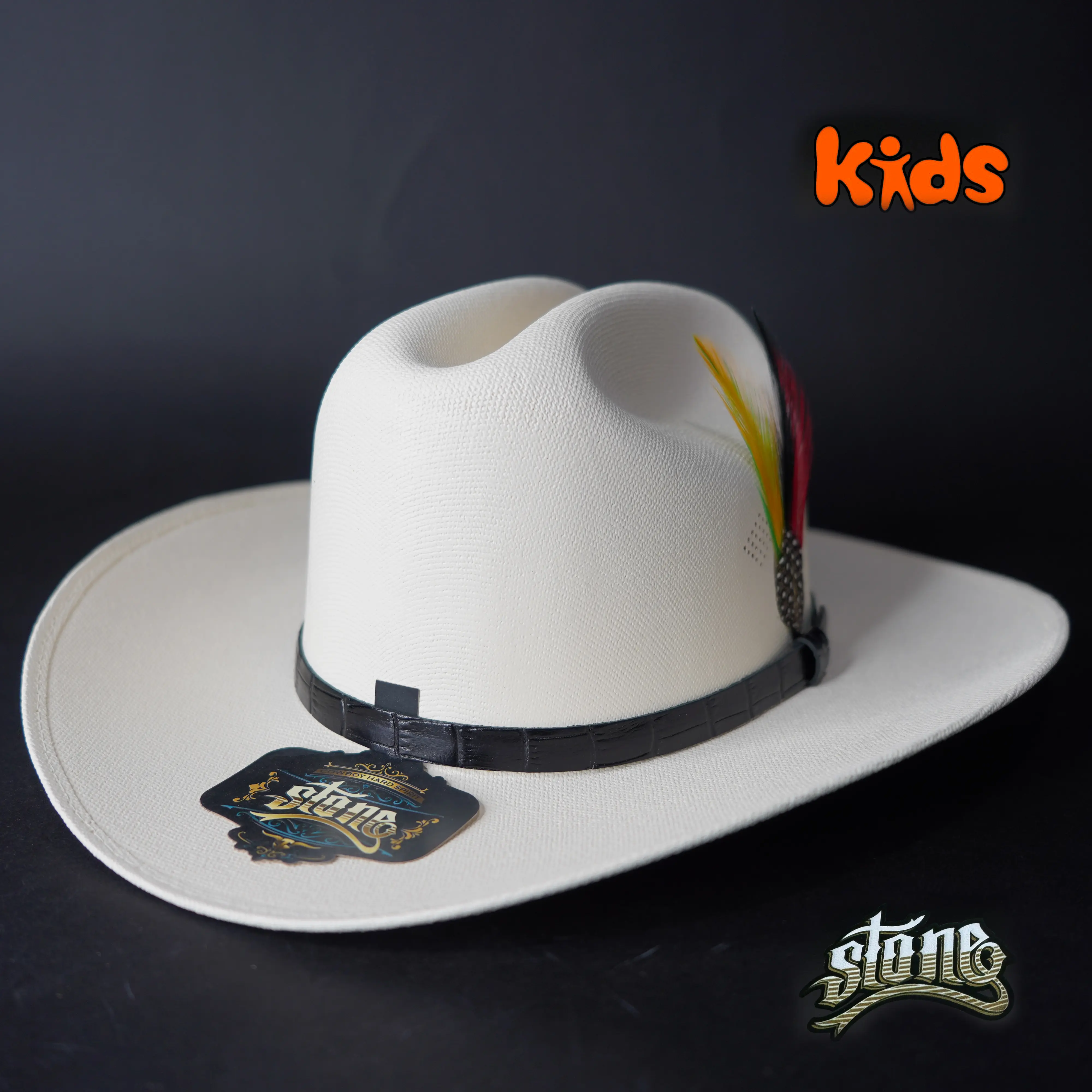 Tallas Chicas Sombrero Nino Estilo Sinaloa Cowboy Hat - Stone Chaparral Estilo Panter