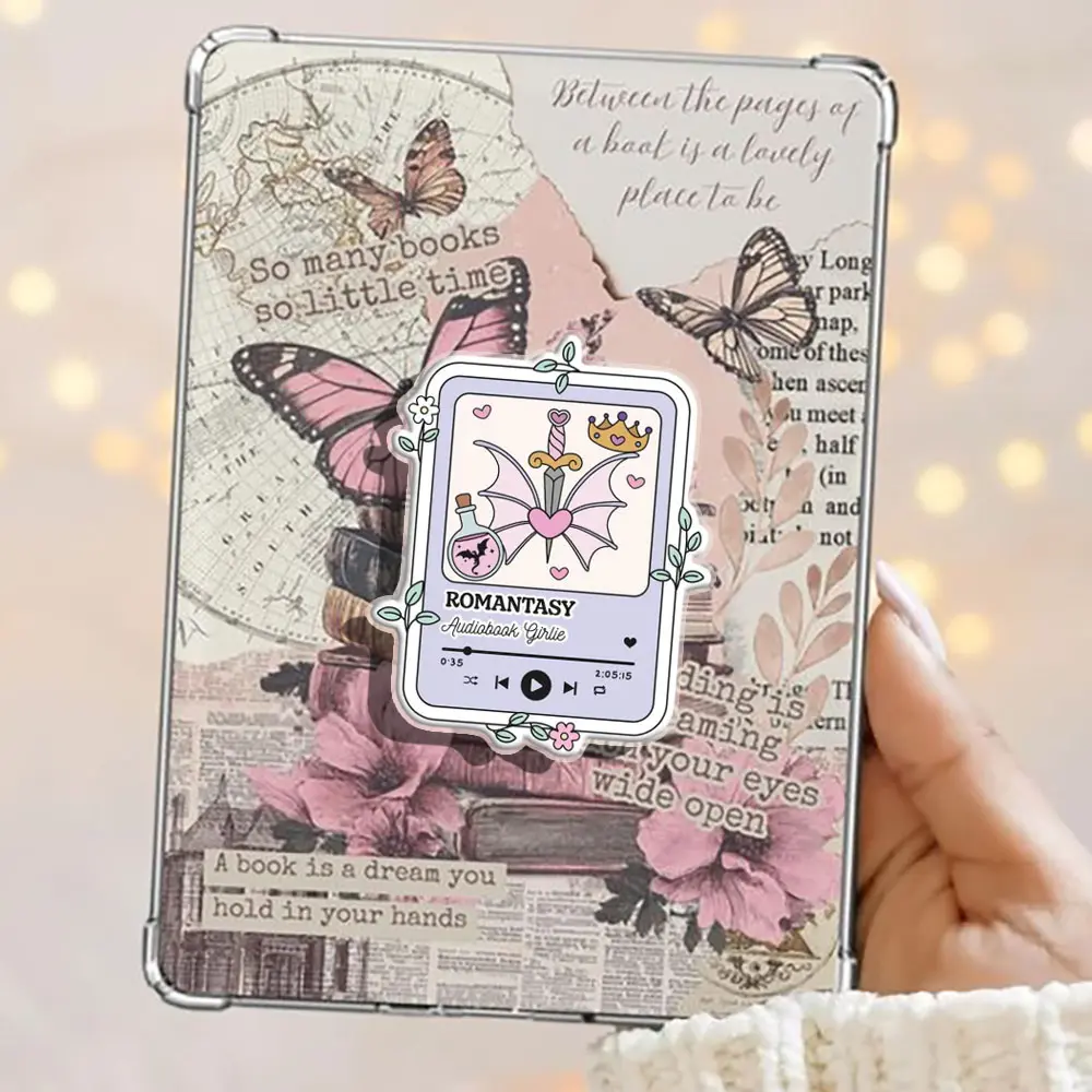 Romantasy Audiobook Girlie Magnetic Kindle Grip Book Lover Cute Bookish Kindle Accessories Phone Holder PopSocket Phone Grip Magnetic Pop Socket Phone Grip