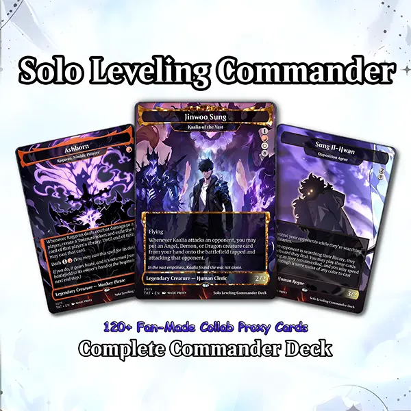 Solo Leveling Commander Deck Proxy | Jinwoo Sung Inspired EDH Deck | Anime Proxy Commander Deck | 100 Cards