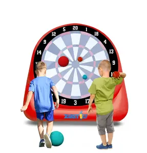 Zastic! Giant Darts Game | 6ft Tall Kick & Throw Inflatable Darts Game | Jumbo Outdoor Soccer Target Dart Board | Includes 6 Kick Balls, 6 Tennis Balls, and Air Pump