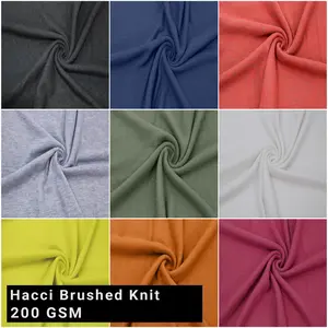 Multicolor Draperies, Apparel & DIY Projects Fabric by The Yard - 200GSM, 60" Wide Poly Rayon Spandex Hacci Brushed Knit, Medium Weight - Soft & Breathable, 4-Way Stretch - SKU 495