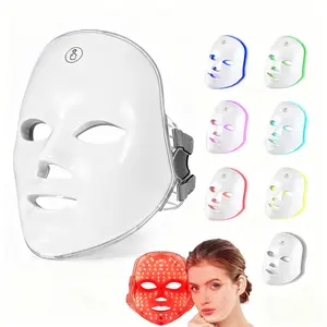 2026 New 7 Color Light Mask, Home Photon Skincare Beauty Mask, Facial Phototherapy Mask, Anti-Wrinkle Acne Treatment, USB Charging, Facial Beauty Machine