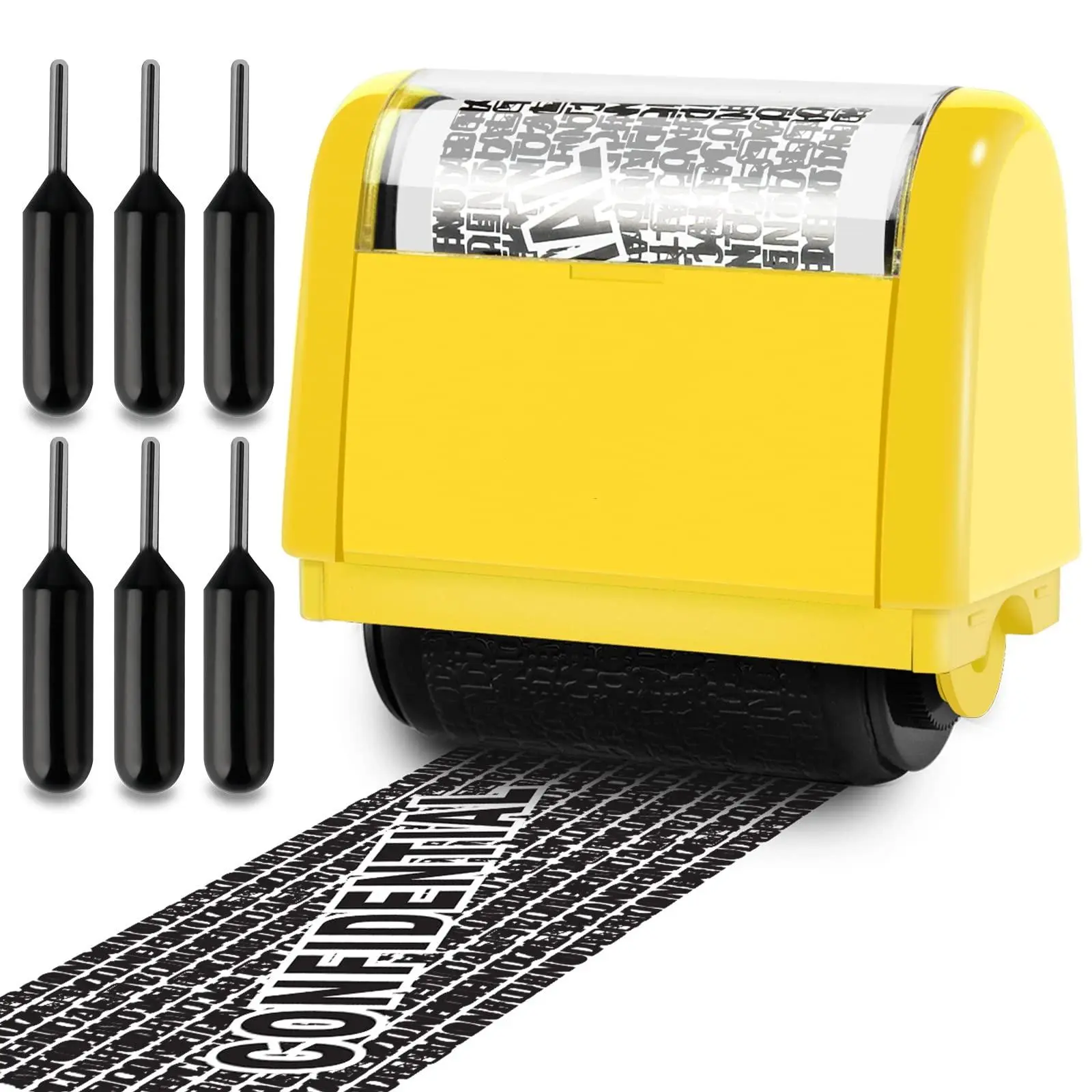 Yellow Privacy Roller Stamp