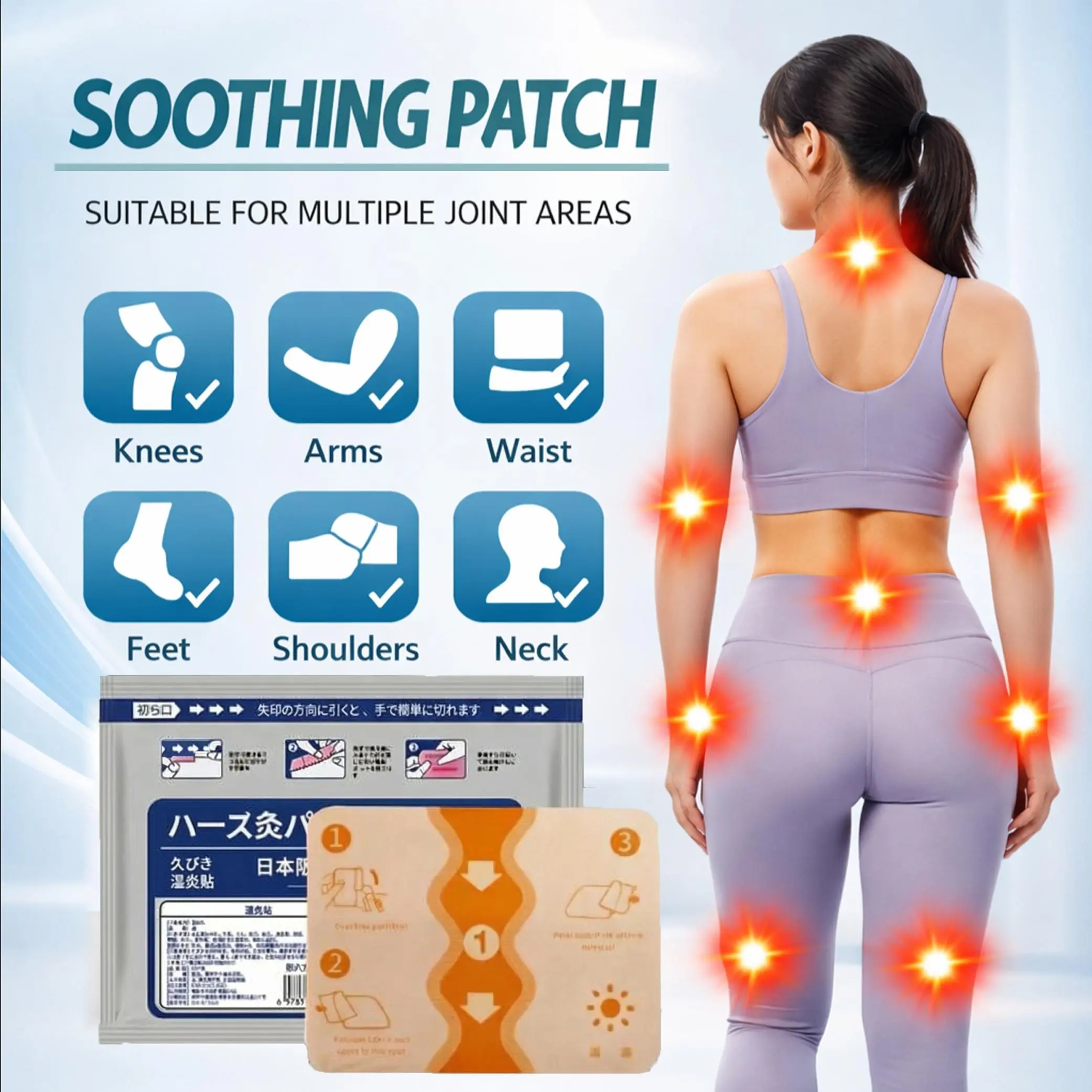 [Buy One Get One Free! J Nihon Kadoyan BrandSoothing Patch - Multi-Use Herbal Heat Patches with 7Count for Natural Comfort & Long-Lasting Warmth -Suitable for Joints & Muscles
