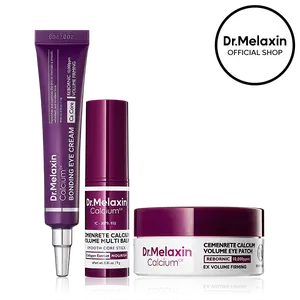 [Dr.Melaxin Official] Calcium Bonding Eye & Face Intensive Care Trio for 3-Step Skin Rebuilding with Calcium, Collagen & REBORNIC, Restores Firmness & Elasticity